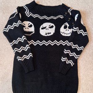 Nightmare Before Christmas Jack Off Shoulder Sweater M